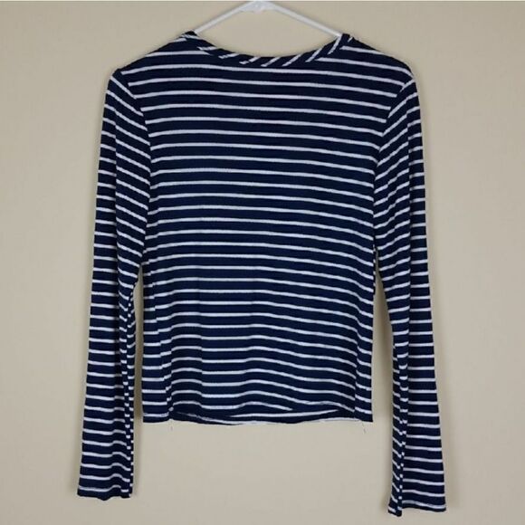 Olivia Rae Long Sleeve Striped Crop Top - Picture 4 of 5